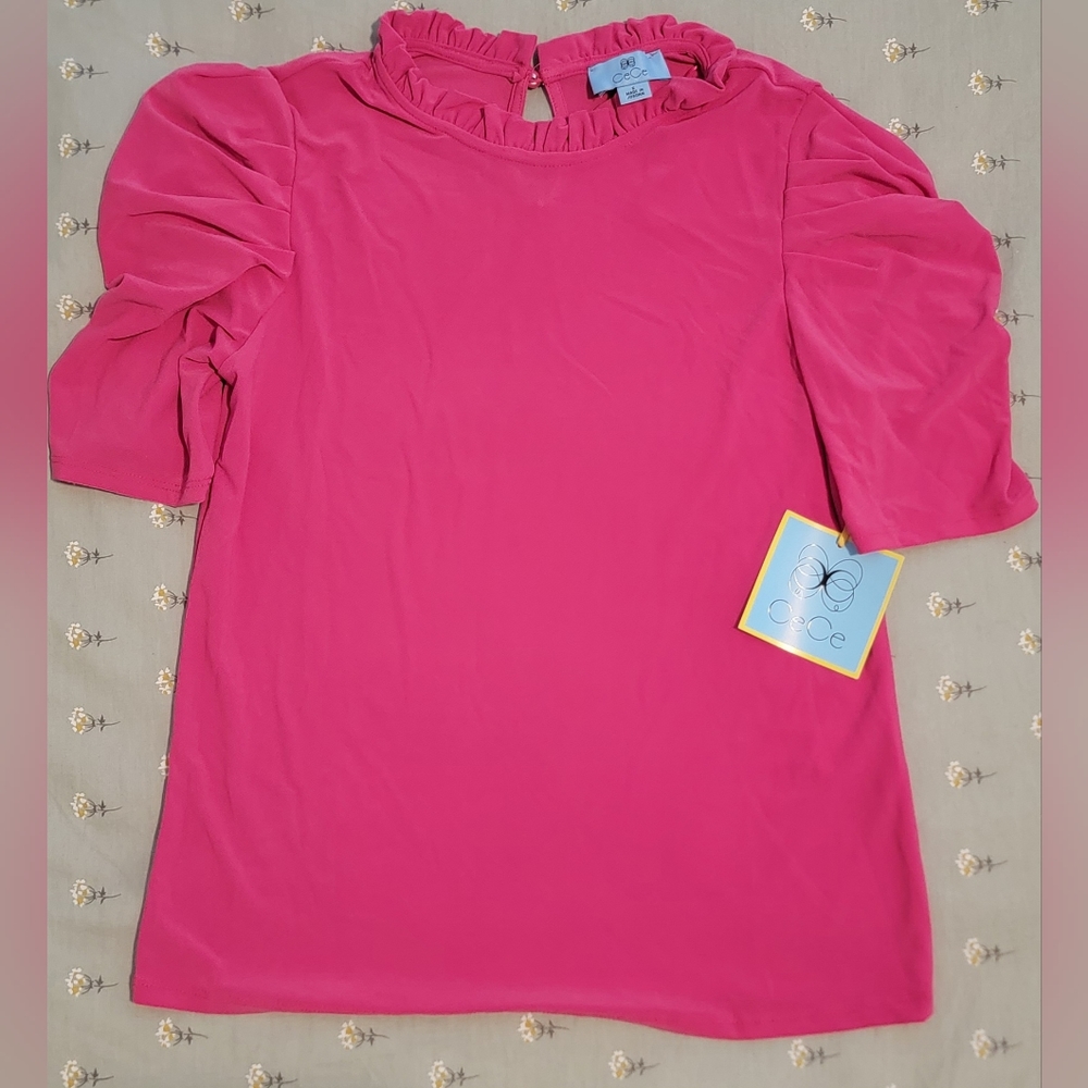 CeCe pink top short sleeve Suze XS and and S